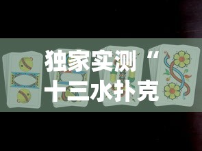 独家实测“十三水扑克牌怎么赢”(曝光透视必备猫腻)